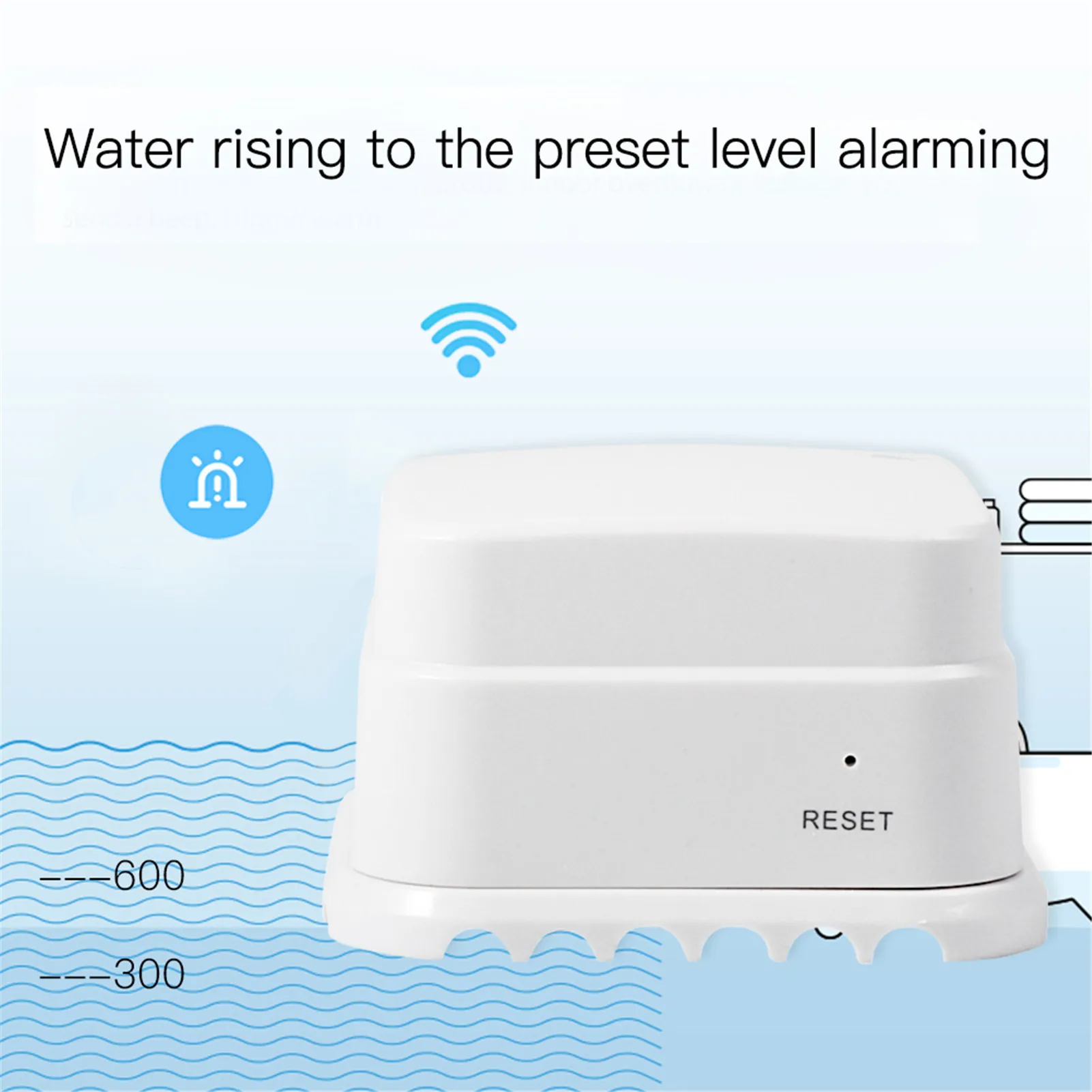 WiFi сензор за вода | Аларма за детектор на вода | Интелигентен сензор за изтичане на вода Сензор за аларма за откриване на наводнения, Sma Изображение 1